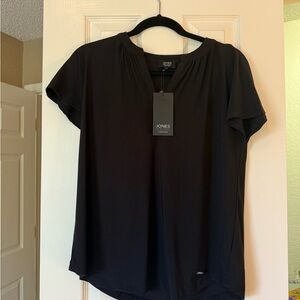 Jones New York Classic Black Blouse